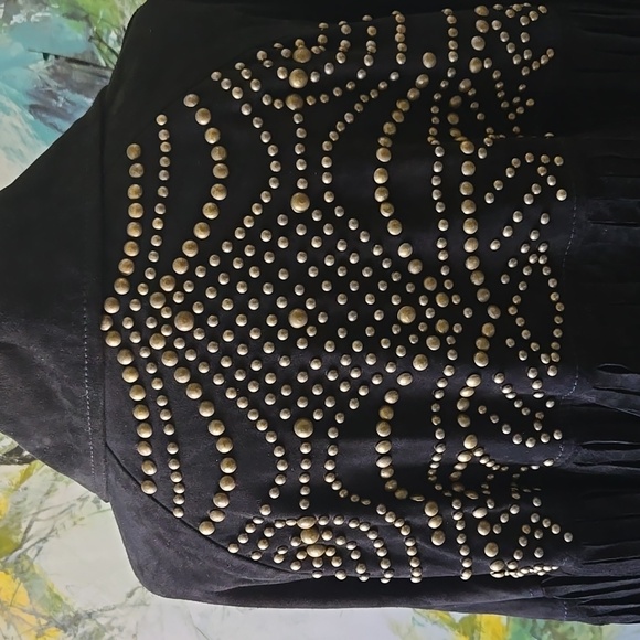 Free People The Lucky Ones Suede Fringed Jacket NWOT - Picture 9 of 12